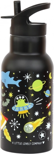 A Little Lovely Company Edelstahl-Trinkflasche 500 ml – Weltraum