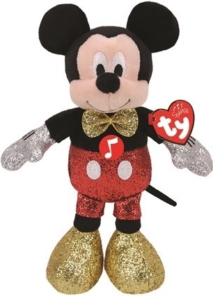 TY Beanie Babies Plüsch-Mickey Mouse mit Sound Sparkle Red - 1 Stück