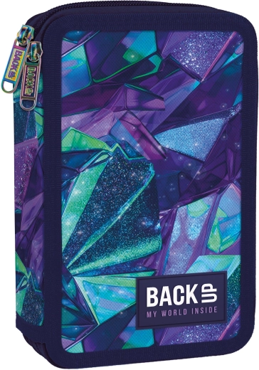 Zweikammer-Schlampermäppchen (zweistöckig) mit Ausstattung BackUP Crystal