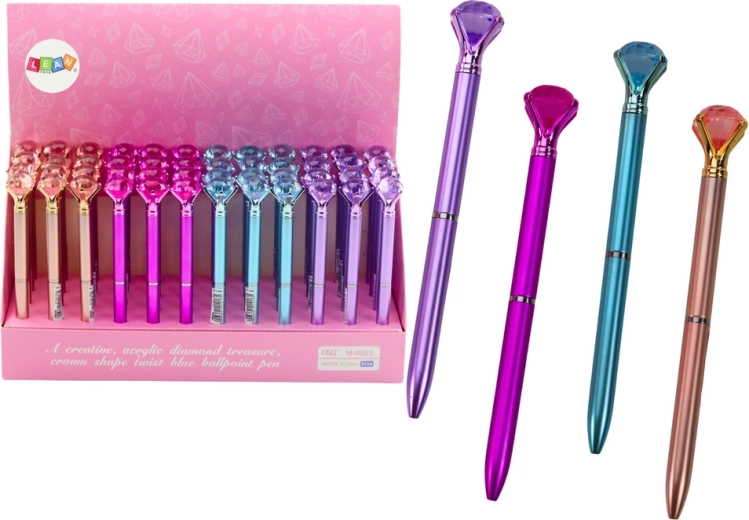 Kugelschreiber mit „Diamant“, matt, blaue Tinte 0,7 mm