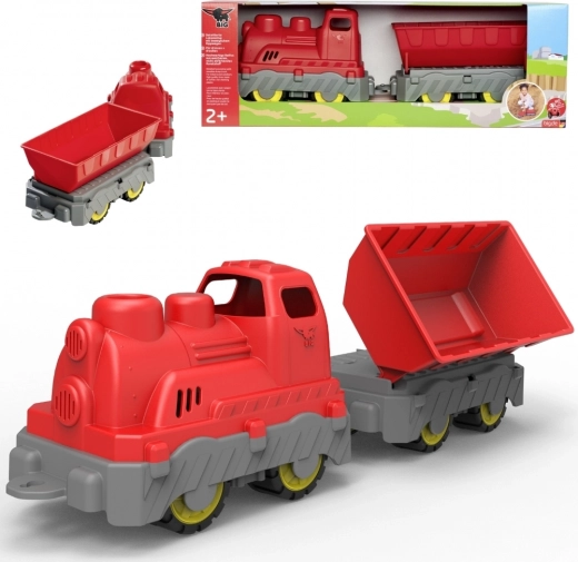 BIG Power Worker Güterzug mit kippbarem Waggon für Kinder