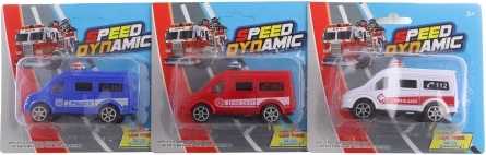 Plastikauto auf Karte 10 cm