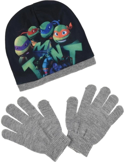 Ninja-Turtles-Mütze und -Handschuhe