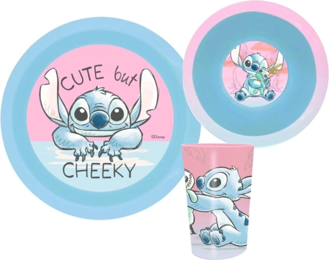 Kunststoff-3-teiliges Essgeschirr-Set Lilo und Stitch