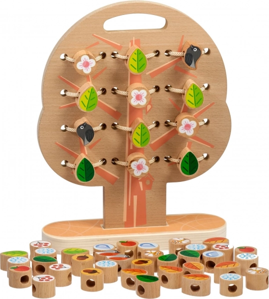 Lucy & Leo hölzerner Schnürbaum – Montessori-Fädelset