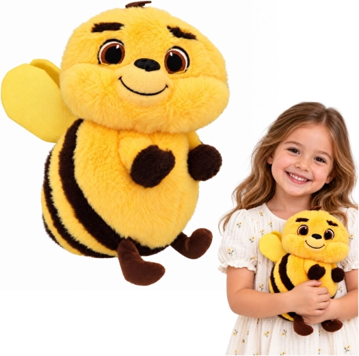 Kuschelige Plüschbiene zum Schmusen, 33 cm