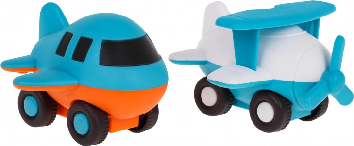 Flugzeug-Set mit Schiebeantrieb für Kinder – 2 Stück