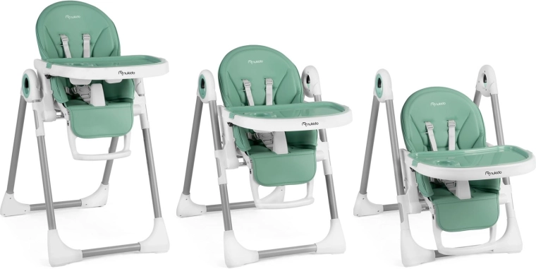 Wächst mit dem Kind: Höhe und klappbare Rückenlehne