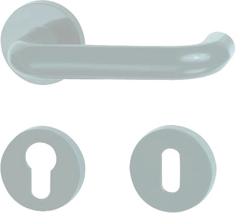 Innenklinke mit Langschild, weißer Kunststoff