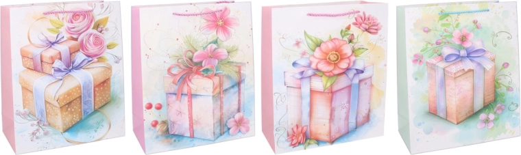Geschenktasche S 18 × 23 × 9 cm – ganzjähriges Design