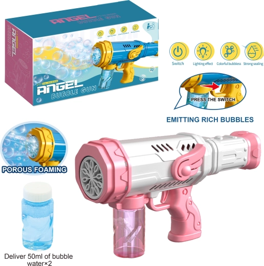 Seifenblasenpistole ANGEL mit blauem LED-Licht