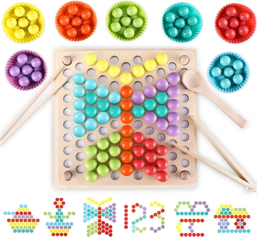 Woopie Bunte Kugeln Montessori Mosaik und Sortierer