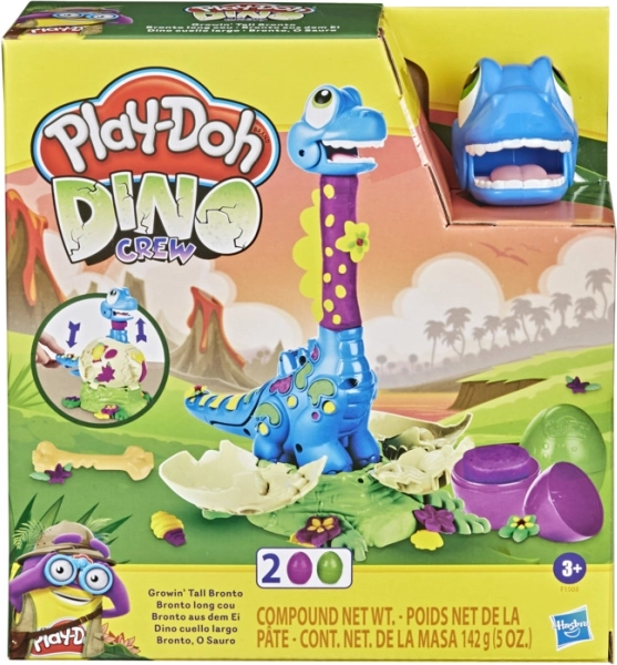 PLAY-DOH Knetmasse Ausgeschlüpfter Dinosaurier Bronto