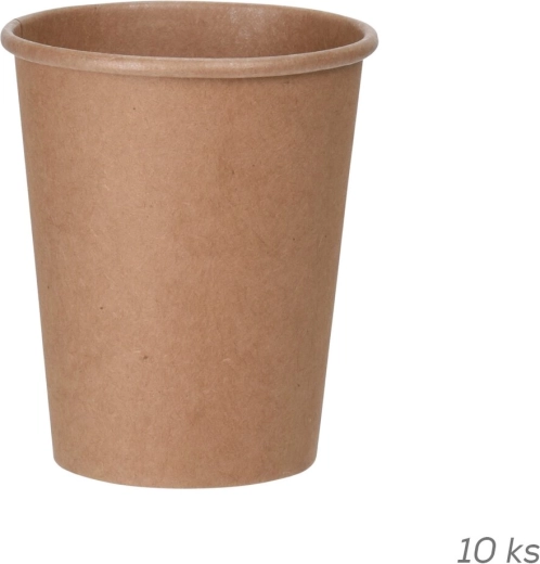 Pappbecher Nature 250 ml (Papier/PE), 10 Stk.