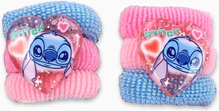 Elastische Haargummis mit STITCH-Herzanhänger