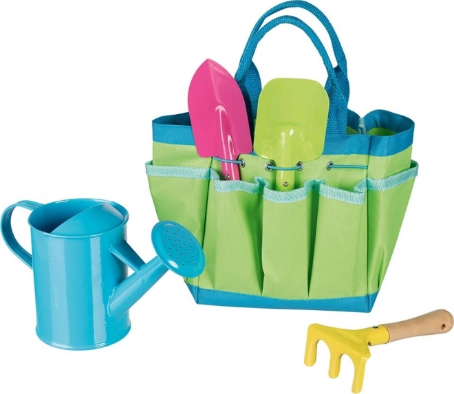 GOKI Gartengeräte-Set für Kinder in der Tragetasche