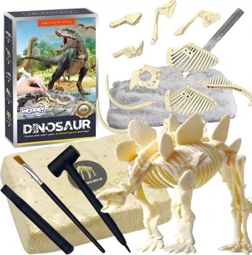 Woopie Archäologie-Set – Dinosaurier Stegosaurus, Ausgrabungen und Skelett zum Zusammenbauen