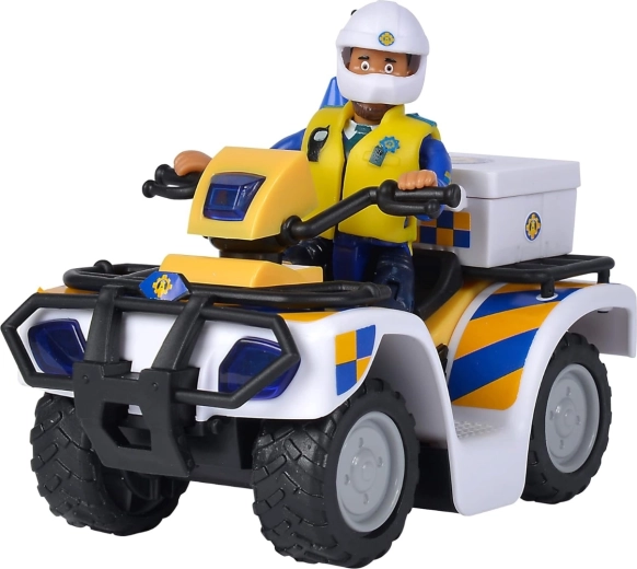Smoby Feuerwehrmann Sam Polizei-Quad mit Malcolm-Figur