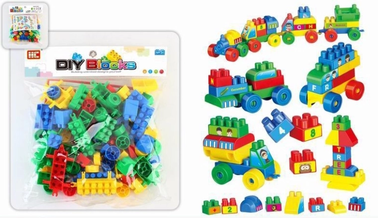 Konstruktionsbausatz für die Kleinsten Mobilo Eco Construction Builder, 92 Teile