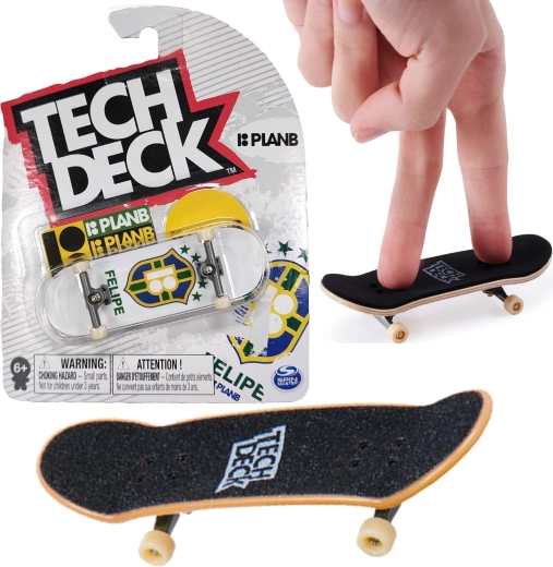 Tech Deck Fingerboard PLAN B Felipe mit Aufklebern