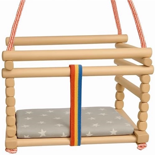 Baby-Schaukel BABY MIX aus Buchenholz, natur, mit Kissen