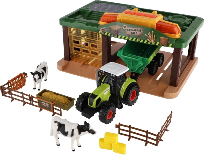 Traktor mit Anhänger für landwirtschaftliche Arbeiten