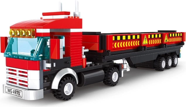 Realistischer Lkw mit Anhänger