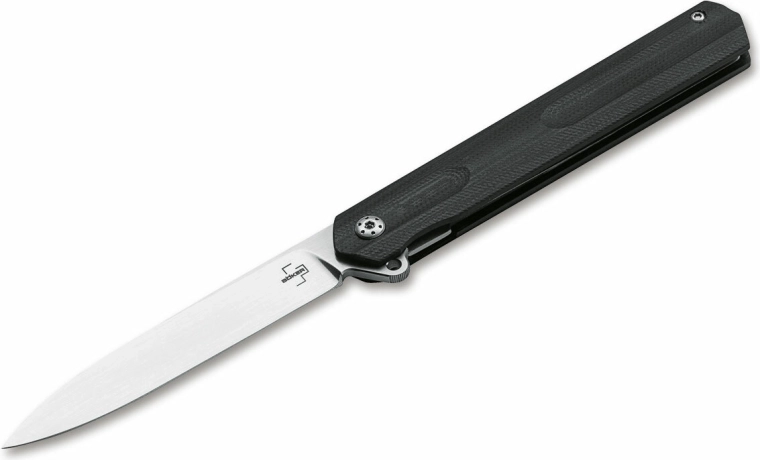 Böker Plus Kyoto Herren-Taschenmesser, schwarzes G10, Klinge 8,8 cm