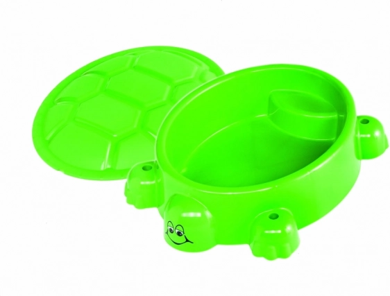 Sandkasten Schildkröte mit hellgrünem Deckel