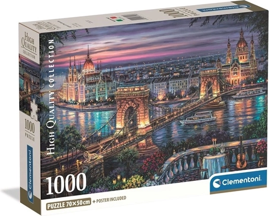 Clementoni Puzzle Compact Lichter an der Donau 1000 Teile