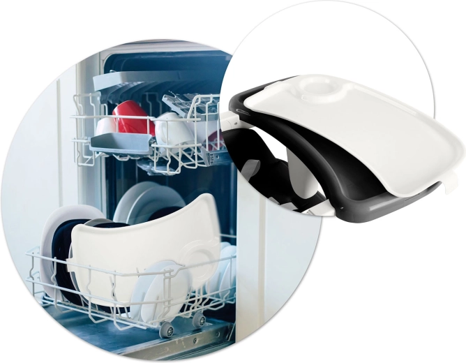 Einfache Reinigung und abnehmbares Tablett