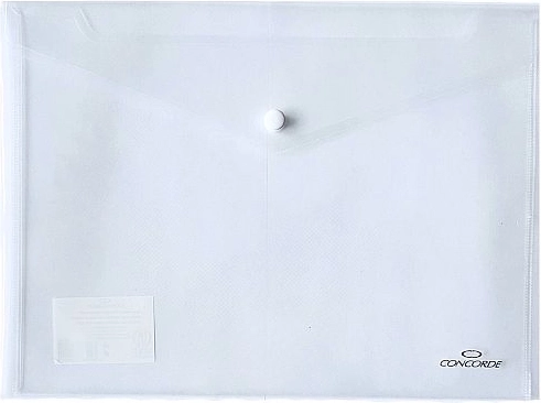 Dokumentenmappe mit Druckknopf A5 transparent CONCORDE