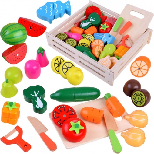Holzset Obst und Gemüse zum Schneiden für Kinder