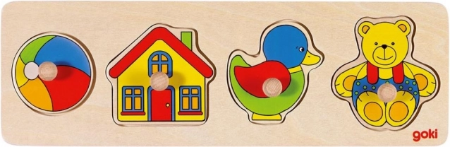 Goki Holzpuzzle mit Spielzeug