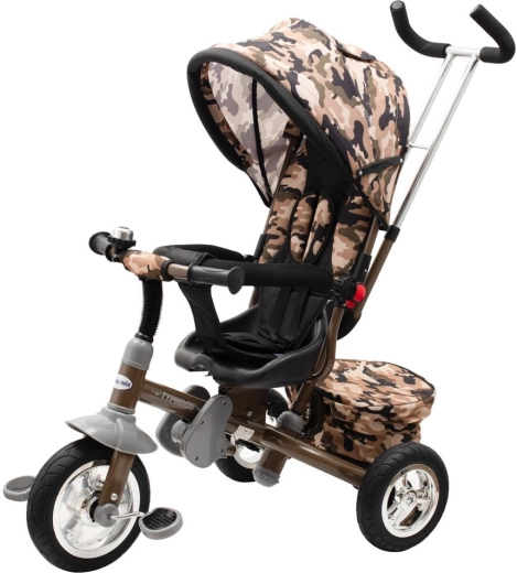 Kinder-Dreirad 3in1 mit drehbarem 360°-Sitz Baby Mix Typhoon, Army