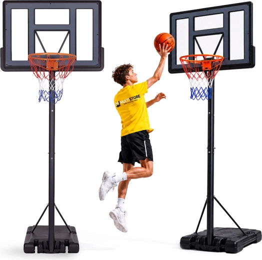 Movopro höhenverstellbarer freistehender Basketballkorb bis 305 cm
