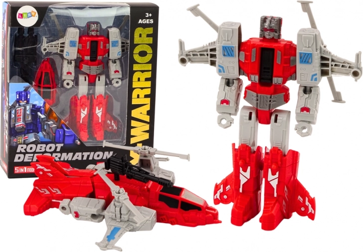 Robot-Hubschrauber 2-in-1 Transformation X-Warrior Rot
