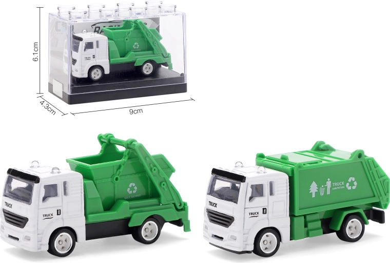 Metallmodell eines Müllwagens 1:64