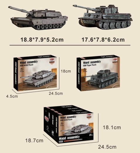 Holzbausatz Panzer - 1 Stück
