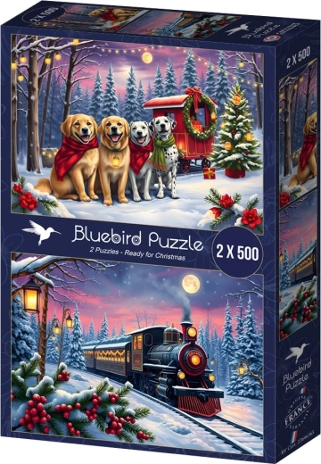 Bluebird Puzzle Weihnachten kommen 2×500 Teile