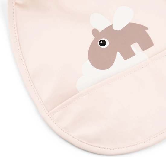 Done by Deer Lätzchen mit Auffangtasche Tiny Happy clouds, rosa – 2 Stück