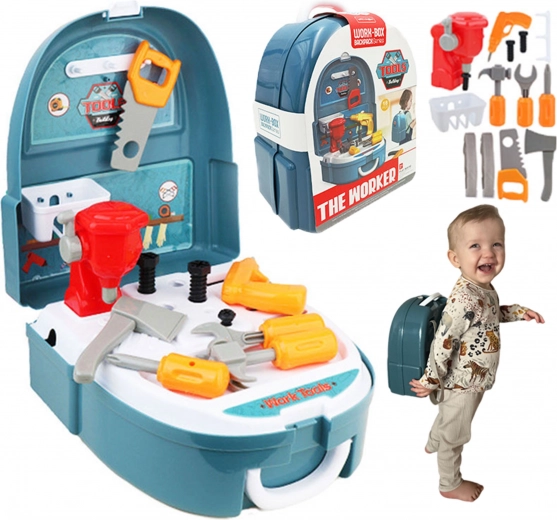 Woopie Kinderkoffer – Werkstatt-Rucksack 18 Teile