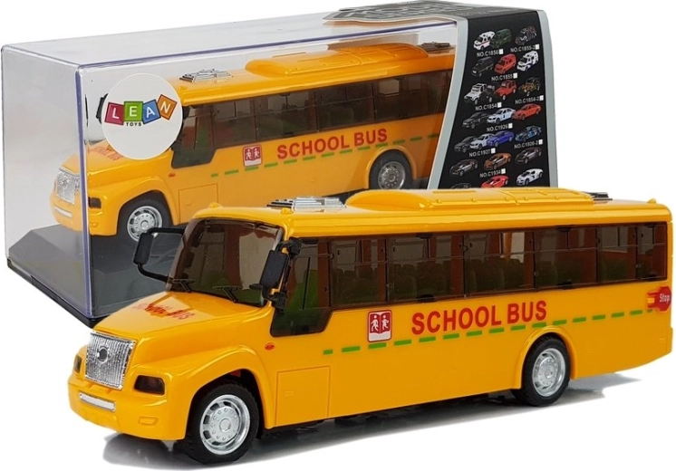 Schulbus mit Leuchteffekten und Türöffnungsgeräuschen