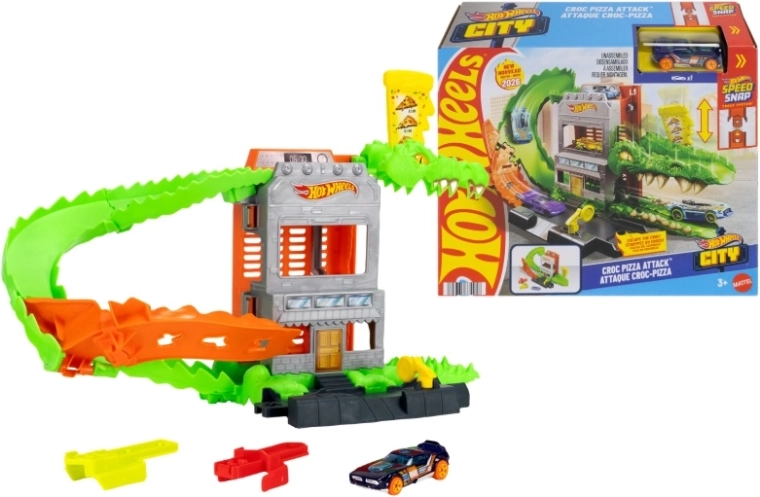 Hot Wheels Krokodil – Angriff auf die Pizzeria (Spielset)