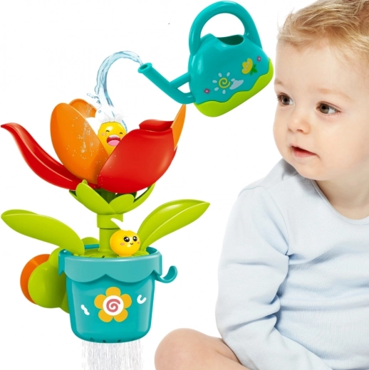 Woopie Kinder-Badewannenspielzeug Blüte mit Gießkanne