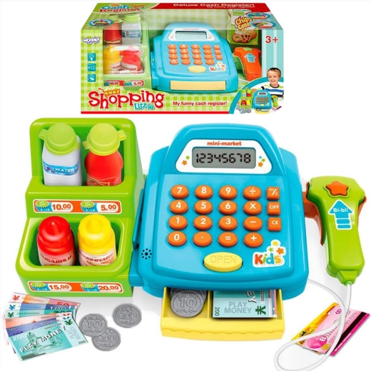 Woopie Kinderkasse mit Regal und Zubehör
