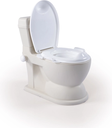 XL-Kindertoilette beige mit Effekten und Stauraum
