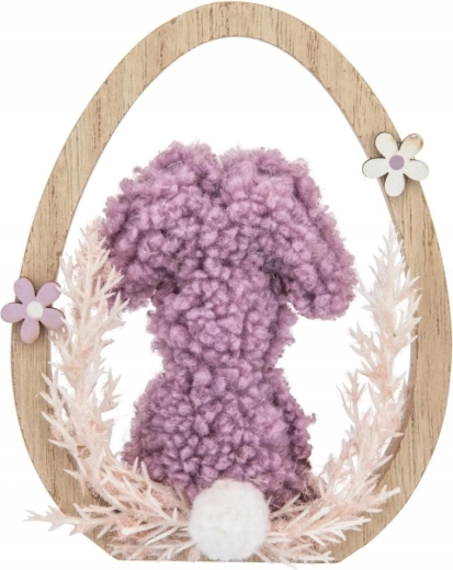 Dekoration Boucle Hase im Ei – lila
