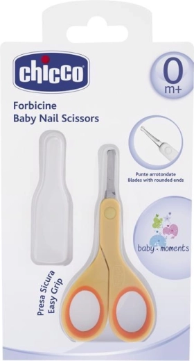 Chicco Nagelschere mit runder Spitze, orange