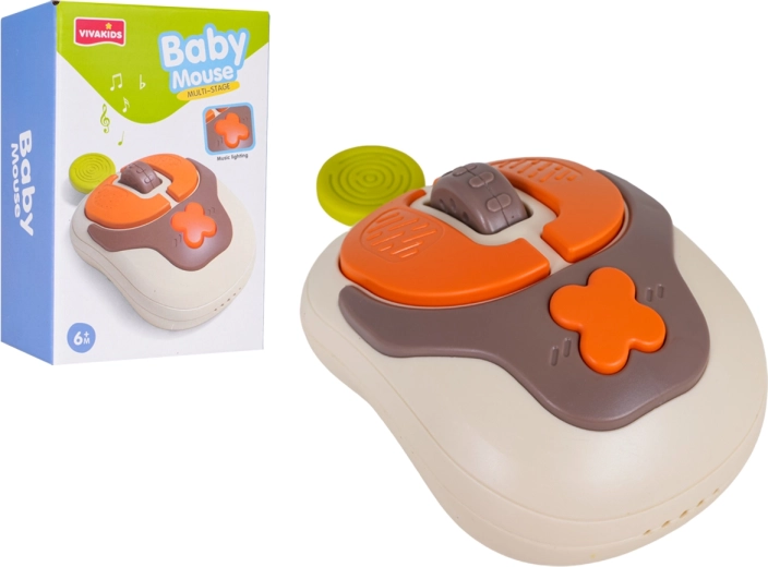 Interaktive Computermaus mit Beißstück für Babys ab 6+ Monaten – 1 Stück